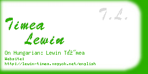 timea lewin business card